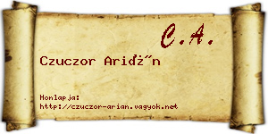 Czuczor Arián névjegykártya